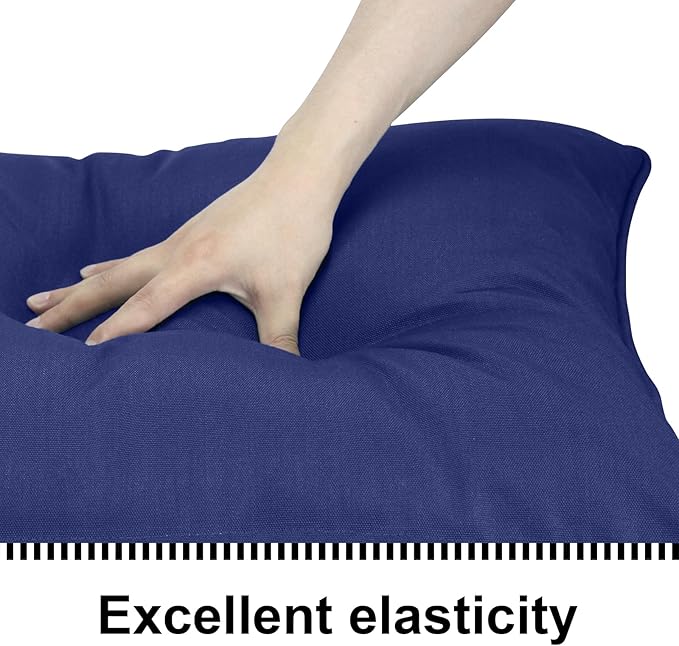 Outdoor Loveseat Cushion Set 44''x24'', Outdoor Cushions for Patio Furniture with Fastness Cover, Water Repellent Outdoor Seat Cushion and Couch Back Cushions for Bench, Swing (Dark Blue, 2 Sets)