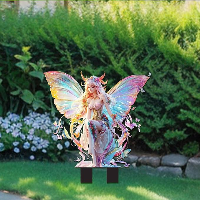 Bohemian Fairy Flower Pot Decor - Colorful Butterfly Elf Planter Pots for Home or Garden