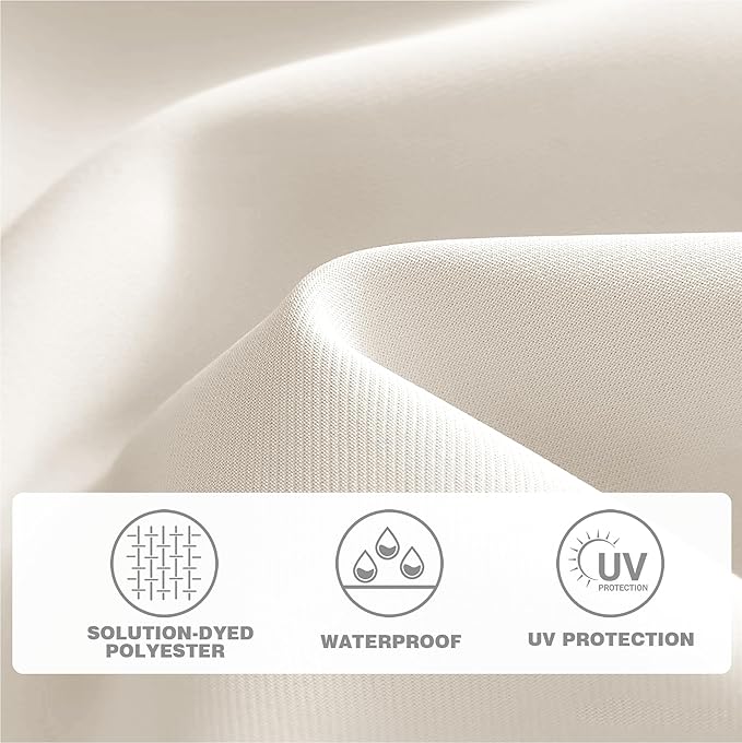 AreShark 9 FT Patio Umbrella for Outdoor, Outdoor Umbrella with Push Button Tilt and Crank, Outdoor Patio Umbrellas with 8 Sturdy Ribs for Market, Garden, Deck, Backyard, Pool (Warm White)