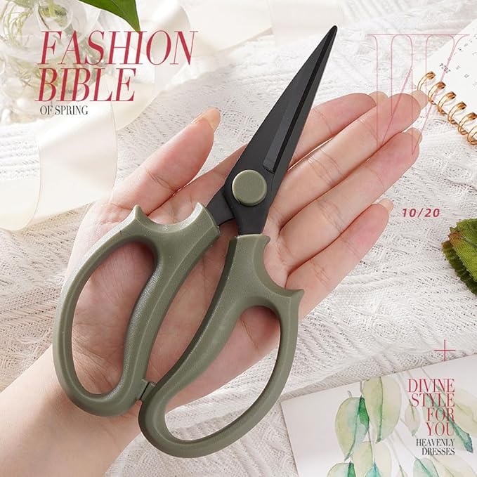Garden Pruning Shears Scissors with Comfort Grip Handle, Premium Steel Professional Floral Scissors, Perfect for Arranging Flowers, Pruning, Trimming Plants, Gardening Tool (Pointed pink)