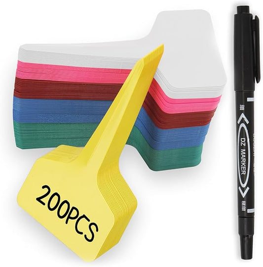 200pcs Plant Labels, Tags, and Markers - Garden Labels Outdoor Waterproof - Plastic Labels for Seedlings, Name Tags, Gardening Supplies, Greenhouse Accessories, Plant Nursery
