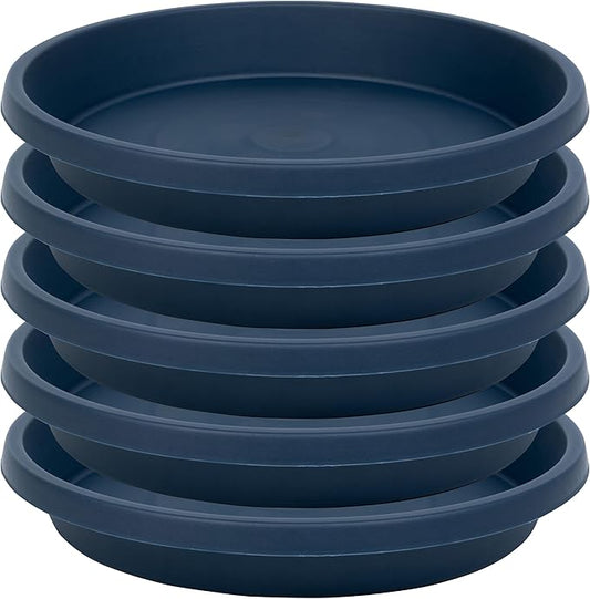 Plant Saucer 10 Inch Plastic Round 5 Pack Heavy Duty Drip Trays for Indoor Outdoor Pots