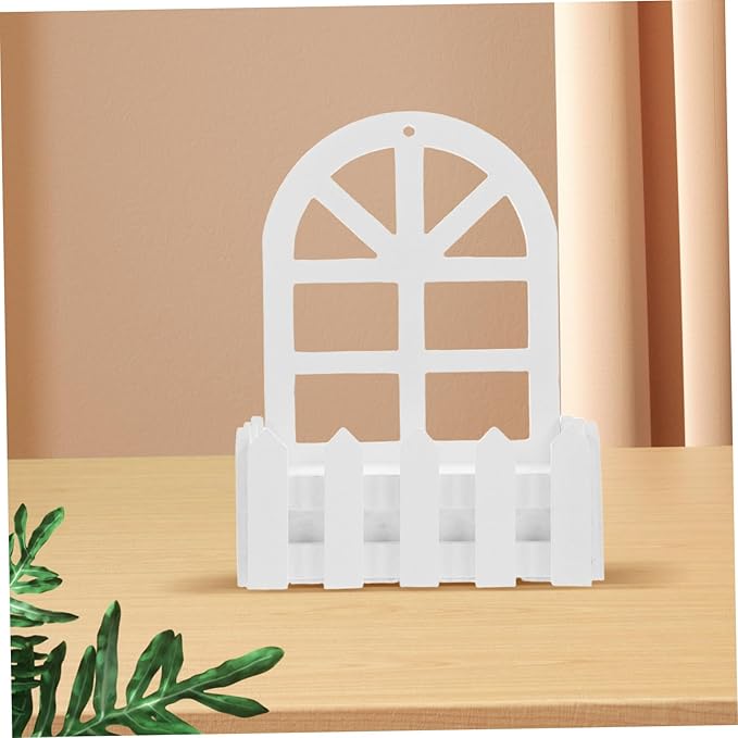 Yardwe 2pcs Wall Mounted Hanging Fence Planter Rustic Floral Decor for Home Office Bedroom and Weddings Year Artificial Flowers for Seasonal Decoration
