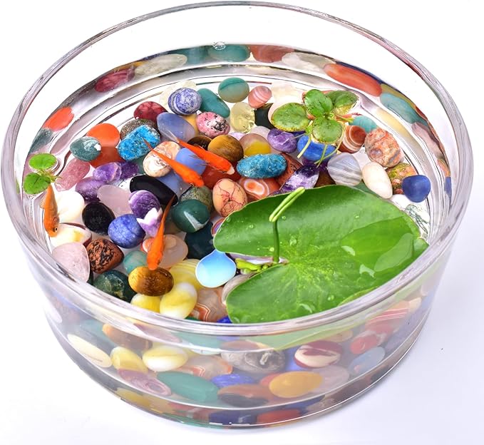 Blue Spot Jasper Healing Crystal Stone Set - 24 Pieces, 0.6" Natural & Polished Stones for Healing, Meditation, Reiki, Chakra, Crafting & Decoration