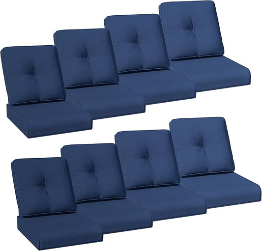 Joyside Outdoor Chair Cushions Set, 22x25/22x24 Inch Patio Furniture Deep Seat Cushions, Water Resistant & Thick Cushion, Outdoor Replacement Cushions for Seat and Sofa