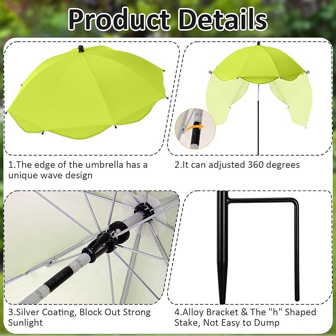 26 Inch Plant Umbrellas for Outdoor Plants Garden Umbrella Shade for Potted Plant, Garden Bed Flower Pot Provide Shade to ‌Defend Blazing Sun