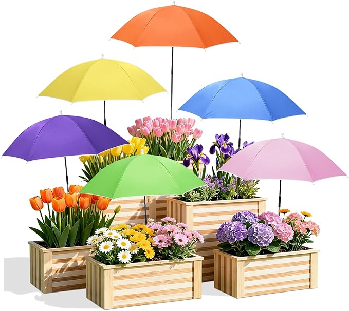 Plant Umbrellas for Outdoor Plants, Garden Umbrella Shade for Potted Plants and Garden Beds, Provide Shade to ‌Defend Plants From Blazing Sun