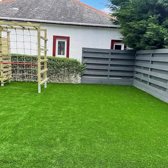 Artificial Grass Turf Lawn Outdoor Indoor 5FTx102FT Fake Grass Carpet for Pets 0.4 Inch Realistic Faux Grass Rug with Drain Holes for Garden Lawn Landscape Balcony Party Wedding Christmas Rug