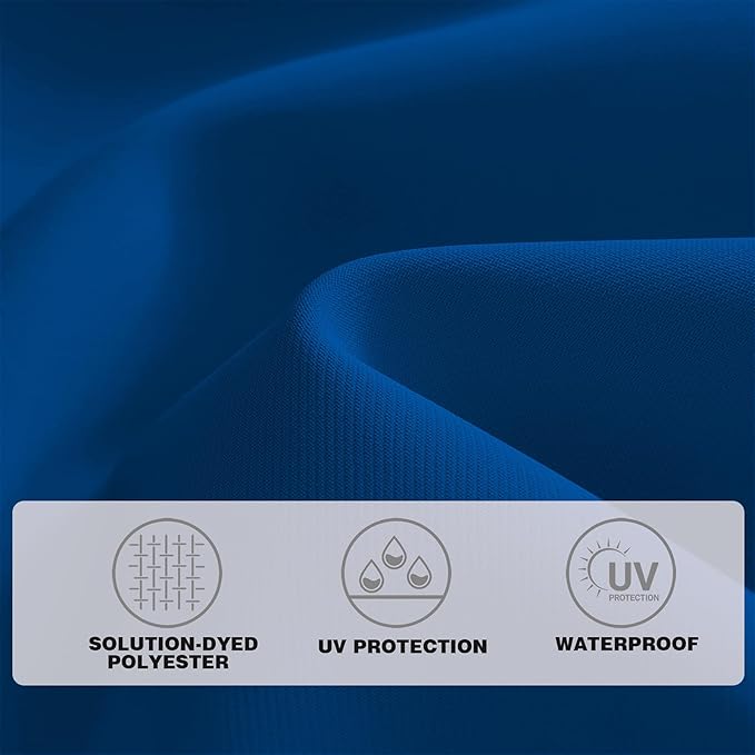 AreShark 9FT Solar Umbrella 32 LED Lighted Patio Umbrella Table Market Umbrella w/Tilt and Crank Outdoor Umbrellas for Garden, Deck, Backyard, Pool and Beach, Deep Blue