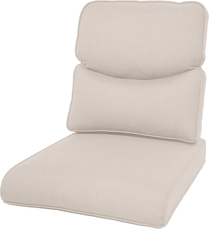 Outdoor Chair Cushions - 22 * 24" Outdoor Patio Cushions with Removable Cover, 28D High Density Sponge Filling Patio Furniture Cushions for Chairs, Rocker, Sofa and Loveseat - Beige