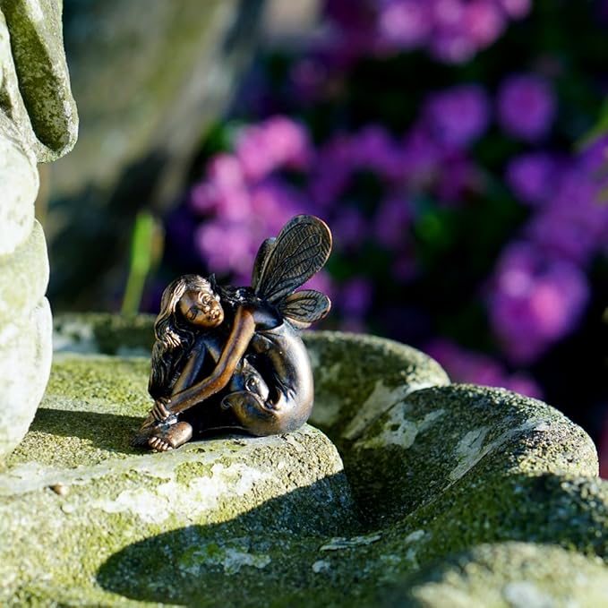 Top Collection Miniature Garden & Terrarium Fairy Napping Statue, Small