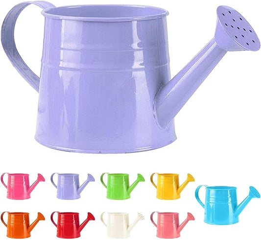 Watering Can Gardening Tool Accessories, Sprinkling Can 1L Metal Flower Garden Watering Can for Outdoor Indoor Plants Lawn Garden (Purple)