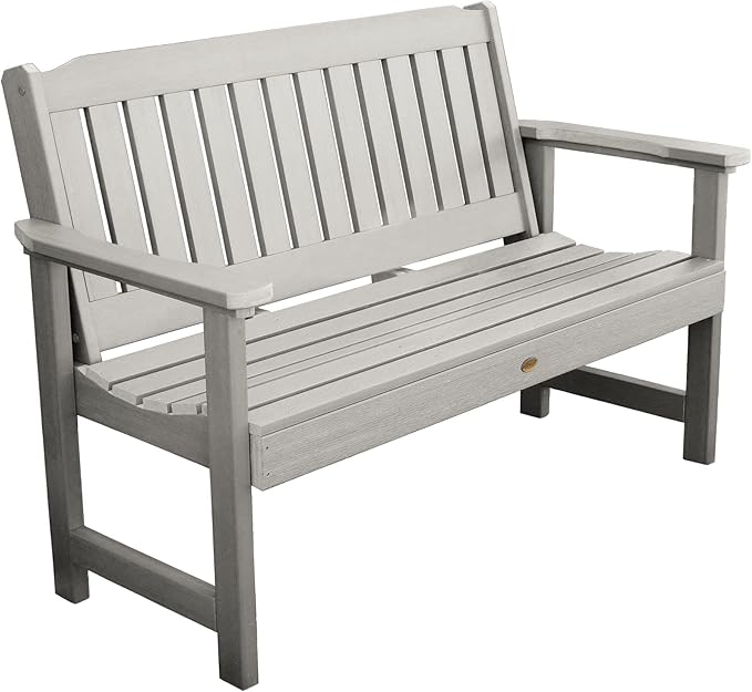 highwood Lehigh Garden Bench, 5 feet, Harbor Gray