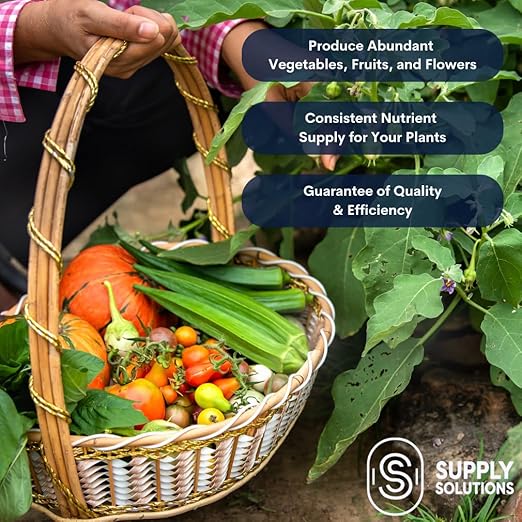 Supply Solutions 16-16-16 Complete Lawn & Garden All Purpose Granular Fertilizer - The Ultimate Plant Food for Lush Greenery & Vibrant Blooms - for All Plants, Vegetables, Fruits, and Berries - 25lbs