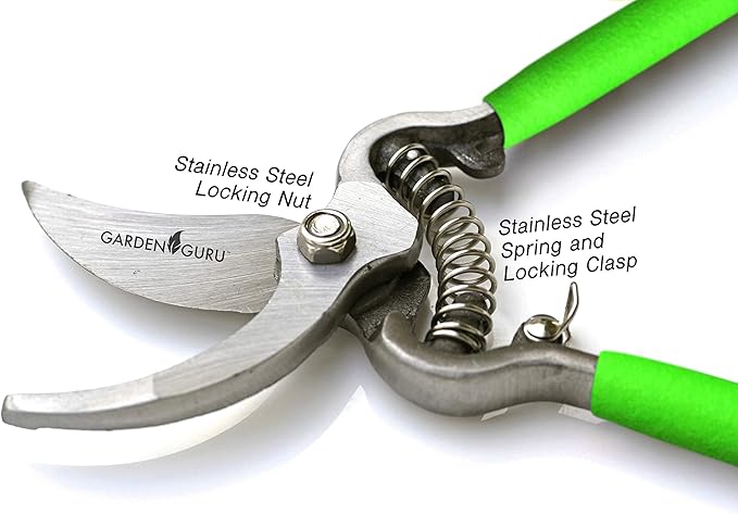 Garden Guru Classic Bypass Pruning Shears Clippers – Heavy Duty Forged Steel Pruners – Non Slip Comfort Grips – Cuts up to 1” Diameter – Professional Bypass Pruners for Gardening - 1 Case (60 Pcs)
