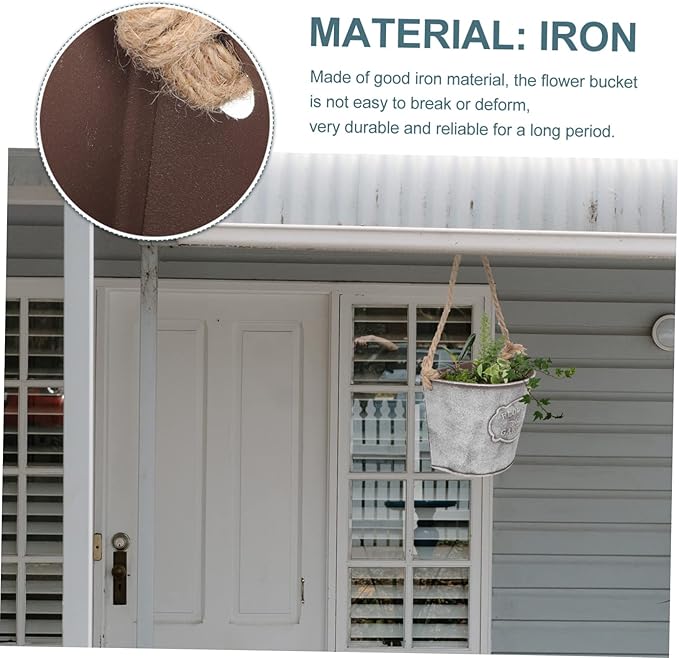 Milisten Metal Wall Planters Vintage Wall Mounted Flower Pot Hanging Iron Plant Holder for Indoor Outdoor Balcony Garden Decor 4.5X5.4X4.5 Inches