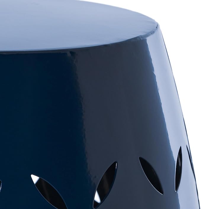 Christopher Knight Home Lilac Outdoor 12" Iron Side Table, Dark Blue