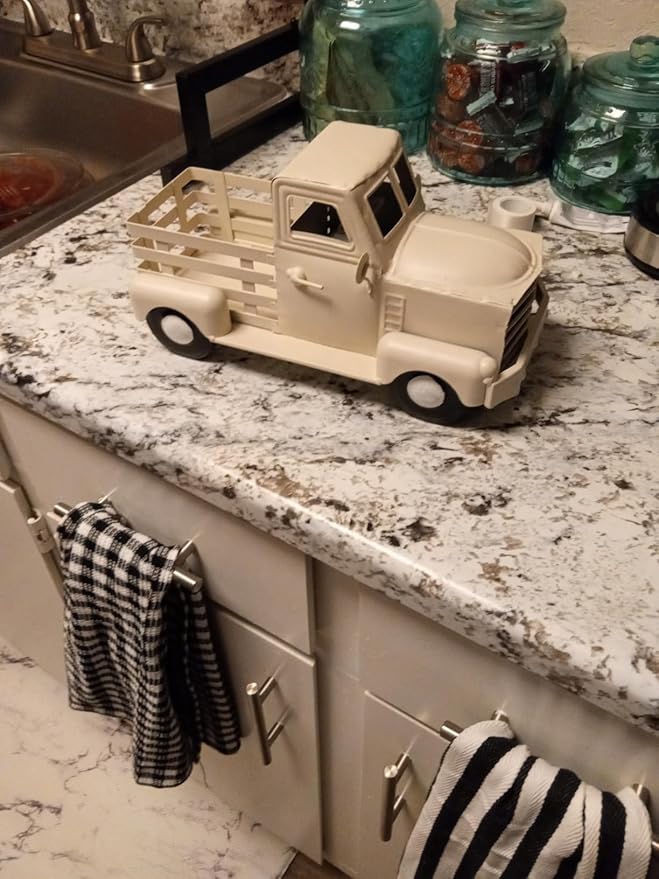 Vintage Metal Truck Planter,Farmhouse Truck Decor,DIY Home Decor & Seasonal Decor,White