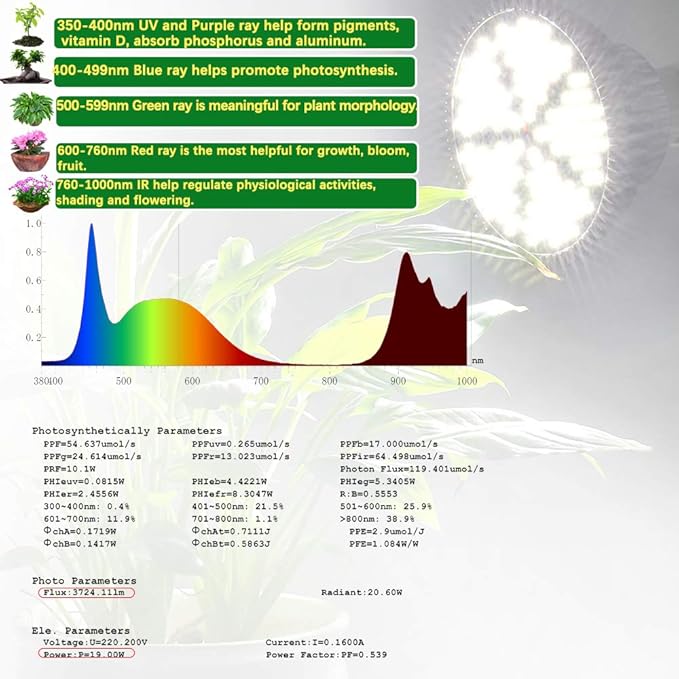 MILYN LED Grow Light Bulb for Indoor Plants Full Spectrum Pure White Grow Lamp, 2 Pack 100W E26 LED Plant Bulb for Seedlings, Flowers, Greenhouse, Vegetable, Succulent, Houseplants, Hydroponic