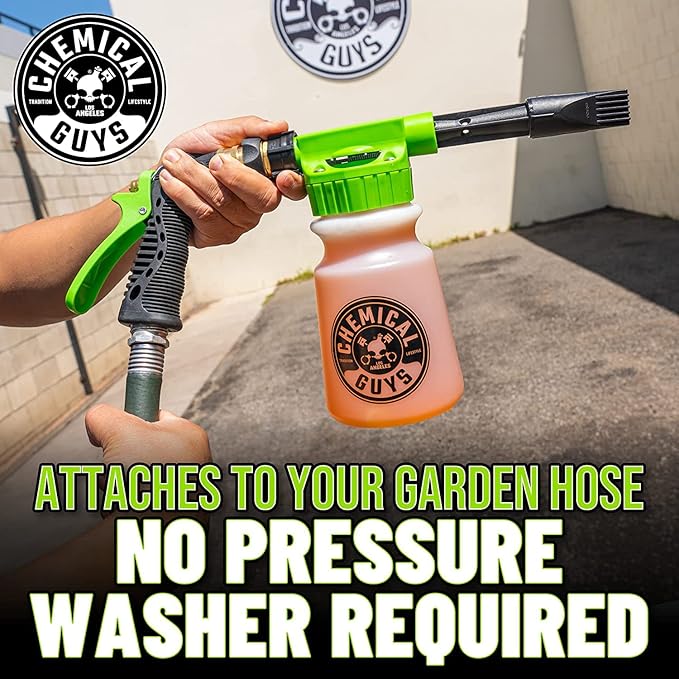 Chemical Guys CWS20764CW 14-Piece Arsenal Builder Car Wash Kit W/Foam Gun, Bucket & 5-16 oz Car Care Cleaning Chemicals (Works w/Garden Hose) + Extreme Bodywash & Wax Foaming Car Wash Soap 64 oz