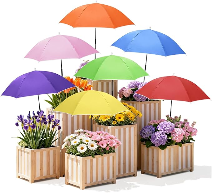 Plant Umbrellas for Outdoor Plants, Garden Umbrella Shade for Potted Plants and Garden Beds, Provide Shade to ‌Defend Plants From Blazing Sun
