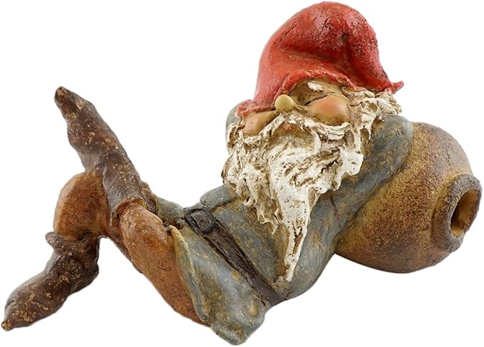 Top Collection Miniature Fairy Garden and Terrarium Garden Gnome Napping Statue