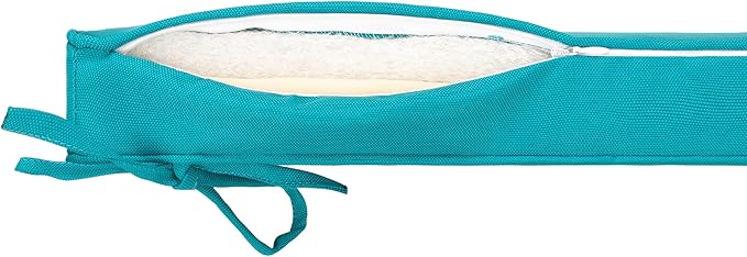 Magpie Fabrics Indoor Outdoor Waterproof Square Chair Cushion, 18" x 18" x 2.5", 2 Pack, Water Resistant Seat Cushions, for Patio Garden Office, Teal