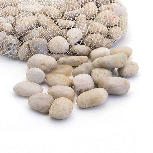 River Rocks Decorative Ornamental Vase Filler Aquarium Gravel Light, Medium 5 lbs - Landscaping Pebbles for Indoor Plants, Fish Tank Gravel, Terrarium & Home Decor, DIY & Crafting – Royal Imports