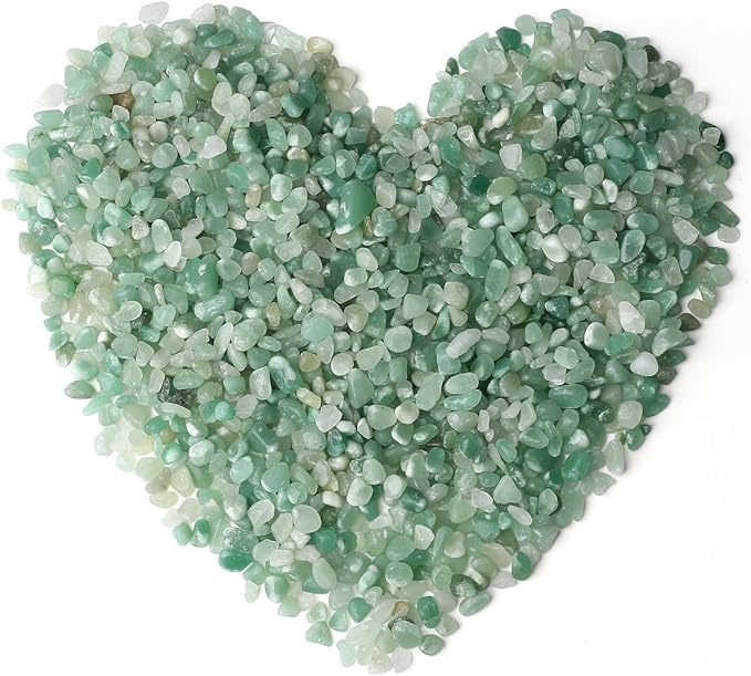 LAIDANLA 1lb/15.87oz Decorative Tumbled Gravel Green Aventurine Crystals Chip Polished Bulk Natural Gem Aquarium Gravel Rocks Pebbles Fish Tank Gravel Vase Filler Succulents Terrarium Supplies