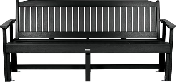 Sequoia Professional CM-BENSQ62-BKE Commercial Grade Exeter 6 Foot Garden Bench, Black
