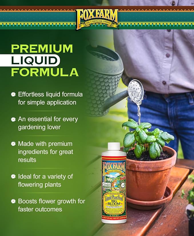 FoxFarm Fertilizer Soil Trio Liquid Nutrient: Tiger Bloom, Grow Big, Big Bloom Bottles - (Pack of 3-1 Pint)