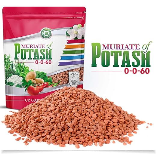 Muriate of Potash 0-0-60 Fertilizer Made in USA - MOP Potassium Plant Food for Indoor/Outdoor Plants, Flower Gardens, Fruit and Vegetable Gardens, Holistic Herbs, Trees and Lawns!
