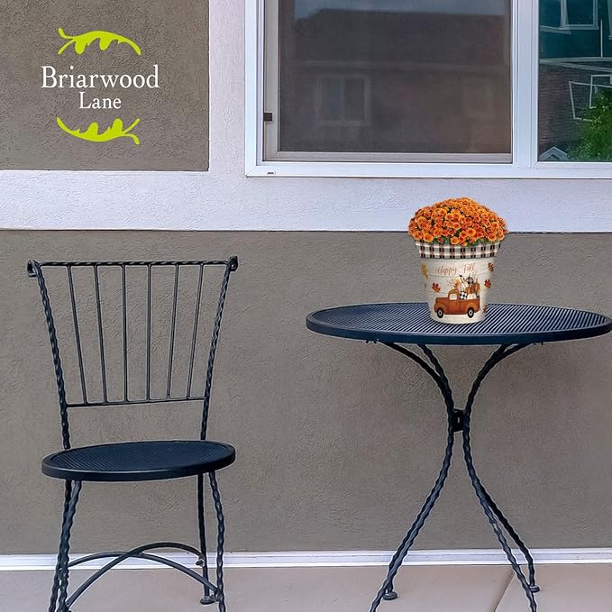 Briarwood Lane Planter 8.5" x 8.5" x 8.5" Happy Fall Pickup Truck Small for Fall Planter