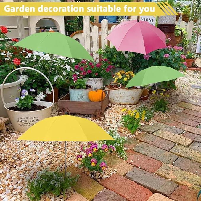 3Pcs Plant Umbrellas for Outdoor Plants, 24" Larger Adjustable Portable Plant Shade Cloth Umbrella, 52" Higher Garden Umbrella Windproof, Sun Shade for Plants, Potted Plants