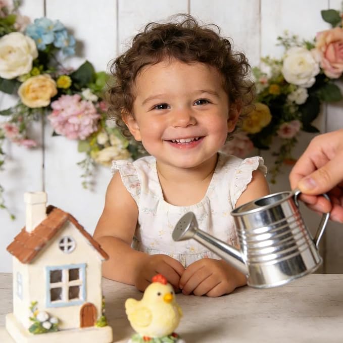 6-Pack Mini Watering Can Galvanized Metal Watering Cans - Tiny Rustic Watering Pots for Kids Crafts, DIY Projects, Indoor Outdoor Plants, Home Garden Decor & Party Favors