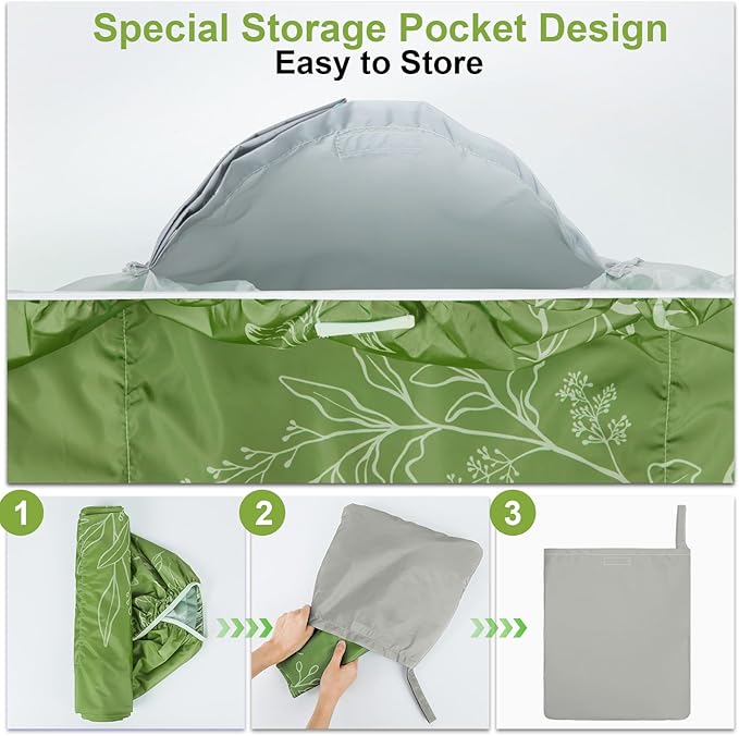 pickyNproud Picnic Table Cover with Bench Covers Portable Table Cloth Built-in Storage Pocket Picnic Table Covers with Elastic Waterproof Camping Essentials for RV Camping