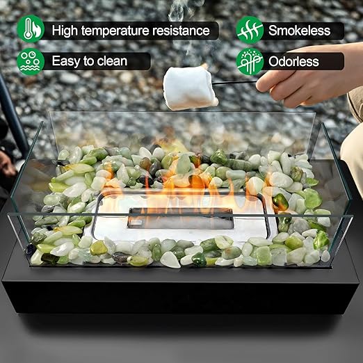 2.2 lb Jade Pebbles for Indoor Plants, 3/8 Inch Polished Decorative Pebbles for Vase, Bamboo, Succulent, Garden Landscape Decoration River Stone