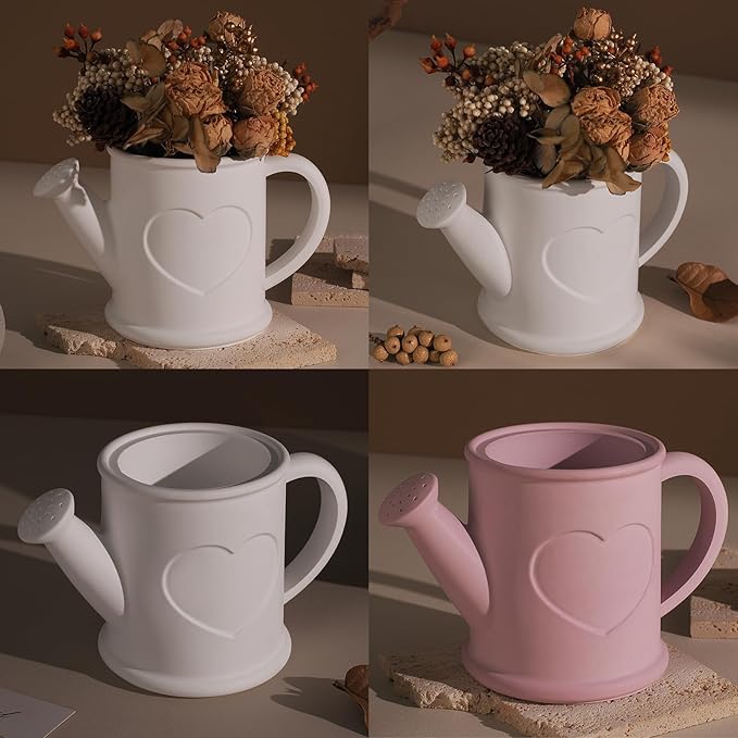 Wehous Candle Holder Silicone Mold, Watering Can Shape Container Resin Molds, Unique Storage Jar Succulent Planter Pot Jewelry Trinket Makeup Holder Epoxy Resin Concrete Cement Mold DIY Home Decor