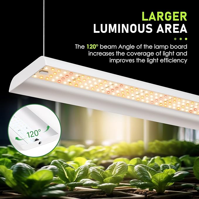 FOXGARDEN 39in Upgrade LED Grow Lights, 3.3FT Full Spectrum Hanging Plant Light, 392 LEDs Plant Growing Lamp for Indoor Plants with 4/8/12H Timer, 6 Dimmable Levels for Seed Starting Vegetables Bloom