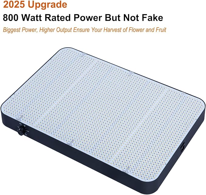 FECiDA 2026 Upgrade Professional LED Grow Light 800 Watts Actual Power, 5x5 ft Grow Gent Light for All Growth Stages, Biggest Power in Market, Dimming Function Makes Greater Harvest and Saving Money