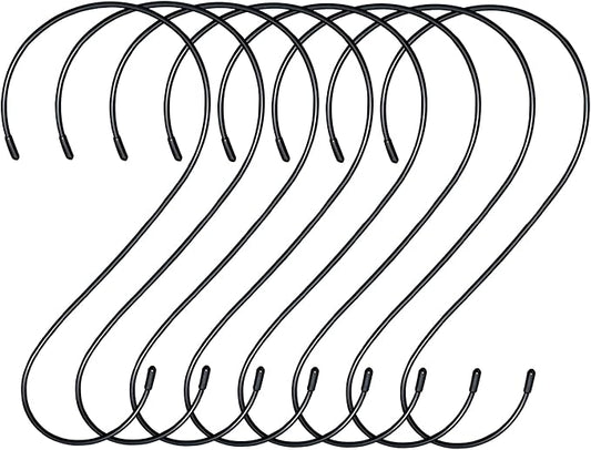 s Hooks for Hanging Plants - Heavy Duty Tree Branch Black Extension Bird Feeder Planters Suet Baskets Lanterns Wind Chimes Kitchen Office Garden Camping Outdoor Pot Pan Cups Bags Jeans Indoor 12in