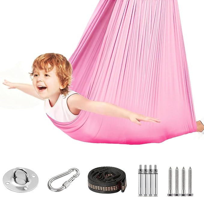 Sensory Swing Chairs for Kids, Indoor & Outdoor Hanging Therapy Cuddle Hammock Swing Seats for Child Teens with Autism, ADHD, Aspergers, Sensory Integration