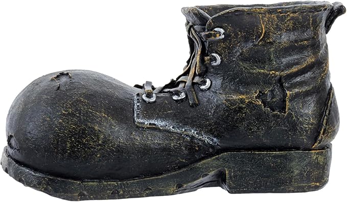 MyGift Vintage Boot Planter, Ceramic Garden Decorative Planter - Indoor/Outdoor Cowbot Boot Design Flower Pot for Succulent Plant, Cactus, Herbs and Flowers