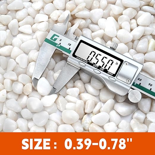 5 lb Natural Polished White Pebbles, 1/2 Inch Decorative White Rocks for Potted Plants Pot Filling Aquariums Outdoor Street Scape Decorative Rocks