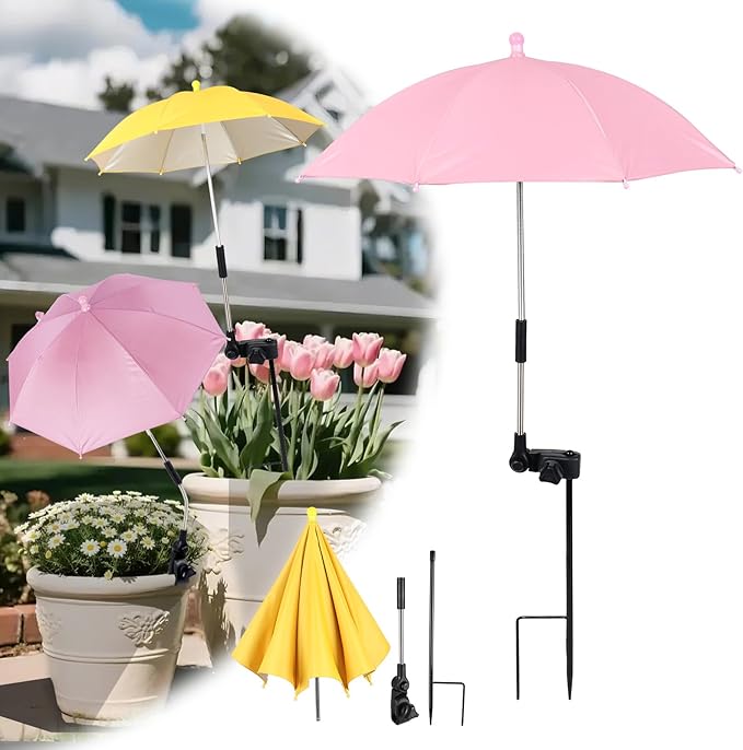 2Pcs Adjustable Plant Shade Umbrella for Outdoor Plants, Plants Shade Cover, Sun Shade Cloth for Plants, Potted Plants, Garden Beds
