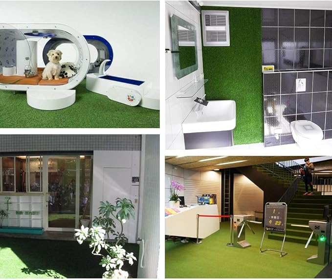 Petgrow Artificial Grass Turf Lawn 5FTX81FT,Economy Indoor Outdoor Synthetic Grass Mat, Backyard Patio Garden Balcony Rug, Rubber Backing/Drainage Holes