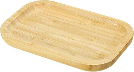 PATIKIL Wood Saucer, 8x5 Inch Rectangular Wooden Plant Drainage Tray Bonsai Plants Saucer Succulent Pot for Home Balcony Patio