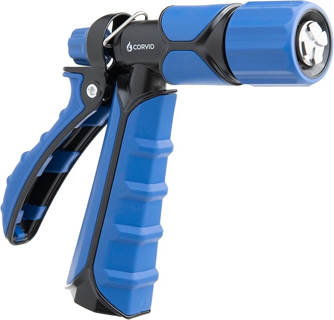 Heavy Duty Rear Trigger Adjustable Spray Hose Nozzle – Durable Zinc Construction with Adjustable Stream Control – Ideal for Car Washing, Lawn & Garden, and Outdoor Cleaning Tasks