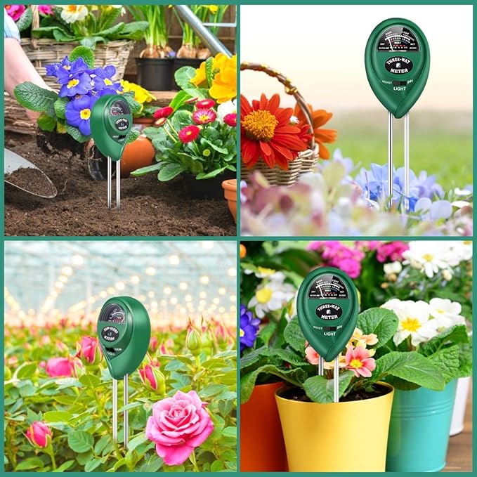 Moisture Meter for House Plants, Soil PH Meter Indoor & Outdoor, Soil Moisture Meter for Plant, Soil Test Kit Plant Water Meter for Garden