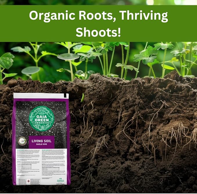 Gaia Green Organics Living Soil, 1.5 cu ft | Premium Organic Potting Mix for Seed Starting, Container Gardening, Houseplants & Raised Beds